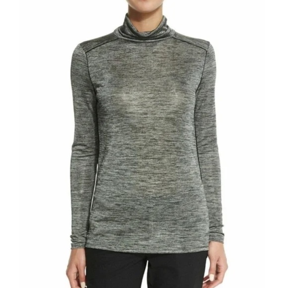 *NEW* VINCE SLINKY TURTLE NECK GUNMETAL SHIMMER SIZE SMALL - Picture 2 of 9